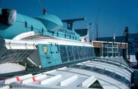 Looking forward along the craft's length